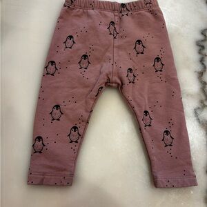 Zara Kids Penguin Print Leggings - Brown